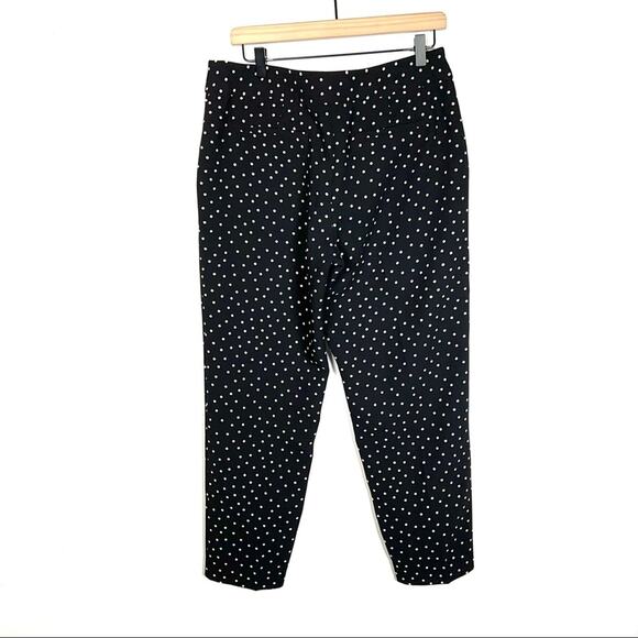 Ann Taylor signature black with tan polkadots straight leg casual pants size 8 - Picture 7 of 7
